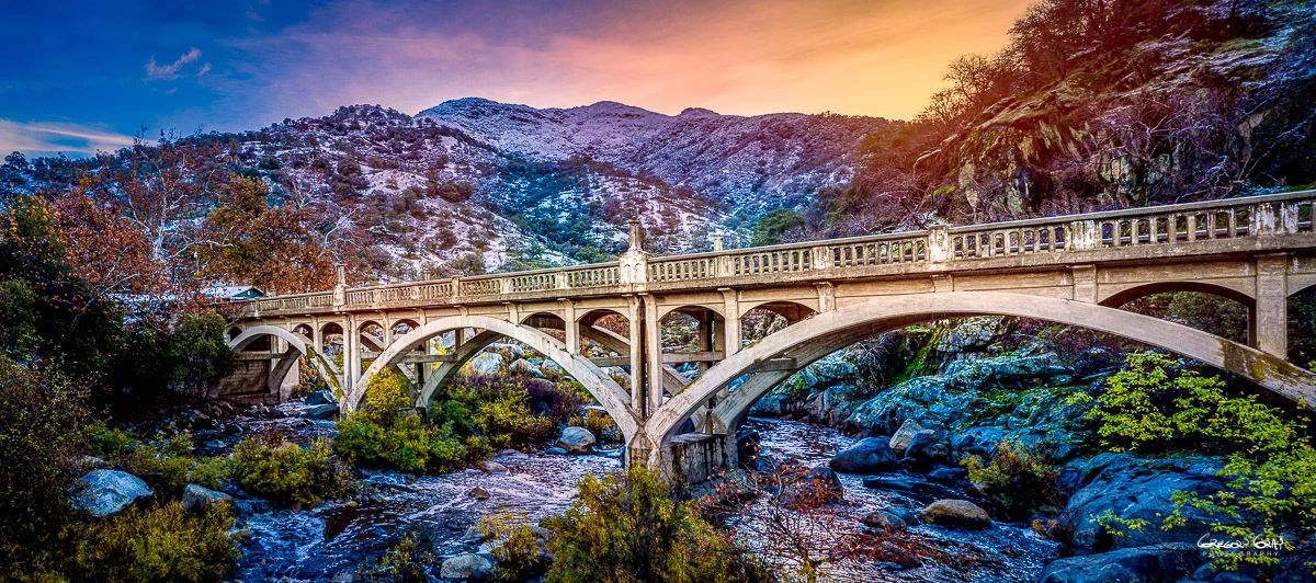 Photograph of Pumpkin Hollow bridge near Sequoia National Park by Gregory Gray.