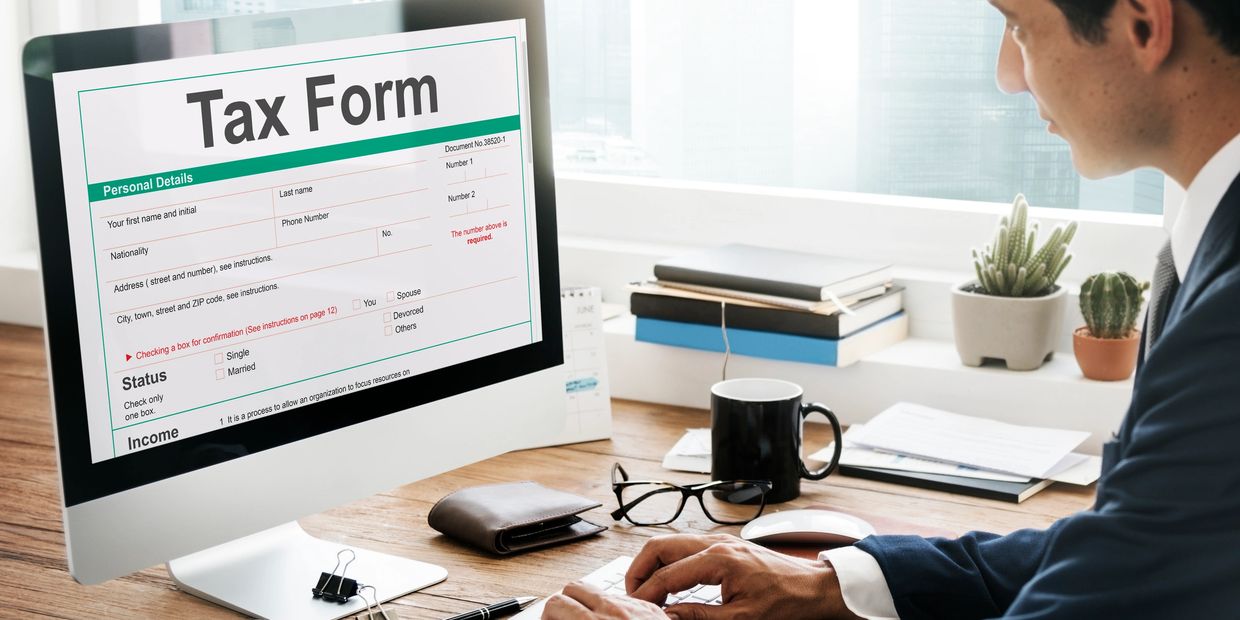 Accountant preparing taxes