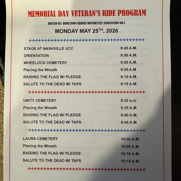 Group ride May 26th 2026