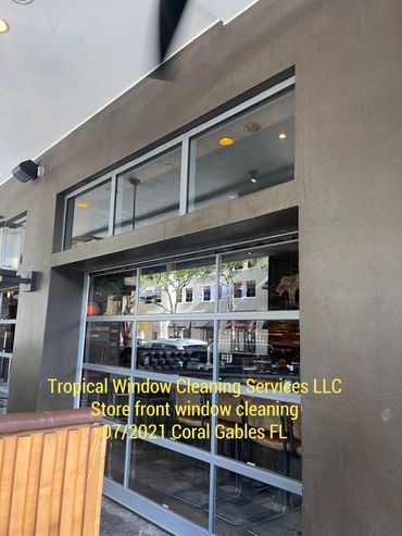 Window cleaning store front coral gables 07/2021