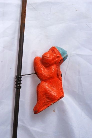 Monkey on Stick Pole Climber Toy .Antique Carnival Penny Toy