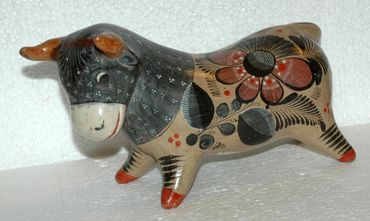 Mexican Burnish Pottery Bull