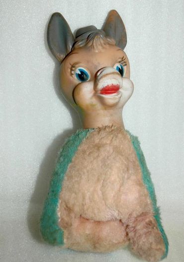 1963 My Toy Donkey Vinyl Head with plush body Vintage