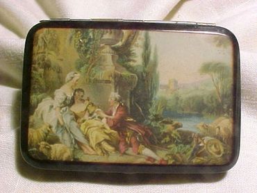Old Germany Enameled Cigarette Case Victorian