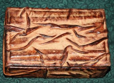 Wrinkled Leather Trinket or Cigarette Box