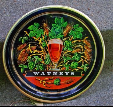 WATNEY MANN BEER TRAY. Hancock Corfield & Waller LTD Mictham London Printed in England VINTAGE