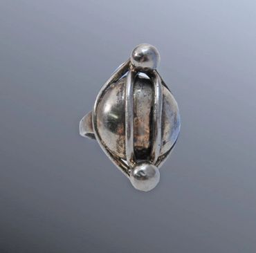 Modernist Napier Sterling Silver Ring Chunky Dome Rare Vintage Statement Ring