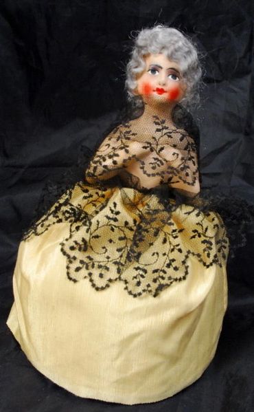 Bisque 1/2 Doll Pin Cushion