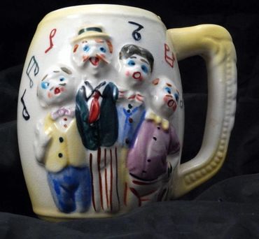 Naughty Nude Surprise Beer Mug / Stein BARBERSHOP QUARTET