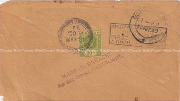 1932 - Madras - Karachi - North-Westward (Ceylon - Madras - Bombay)