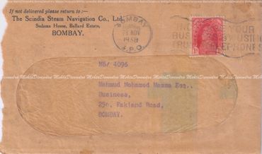 A 1938 Envelope from The Scindia Steam Navigation Company to its Shareholders