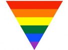 LGBTQ+ rainbow triangle