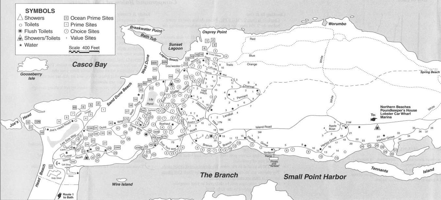 Campsites Hermit Island Campground