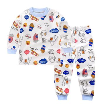 baby set, kids wear, night suit, sleep wear, fashion, boys, printed, white, cotton, comfort clothes