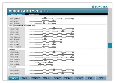 VO122.41 vo 122.55  vo122.48 series double jersey knitting machine needles catalogue