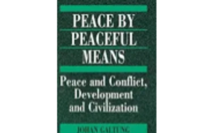 Book cover titled 'Peace by Peaceful Means' by Johan Galtung.