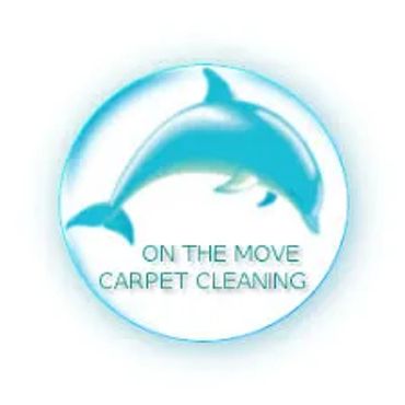 Logo of On The Move Carpet Cleaning featuring a dolphin.