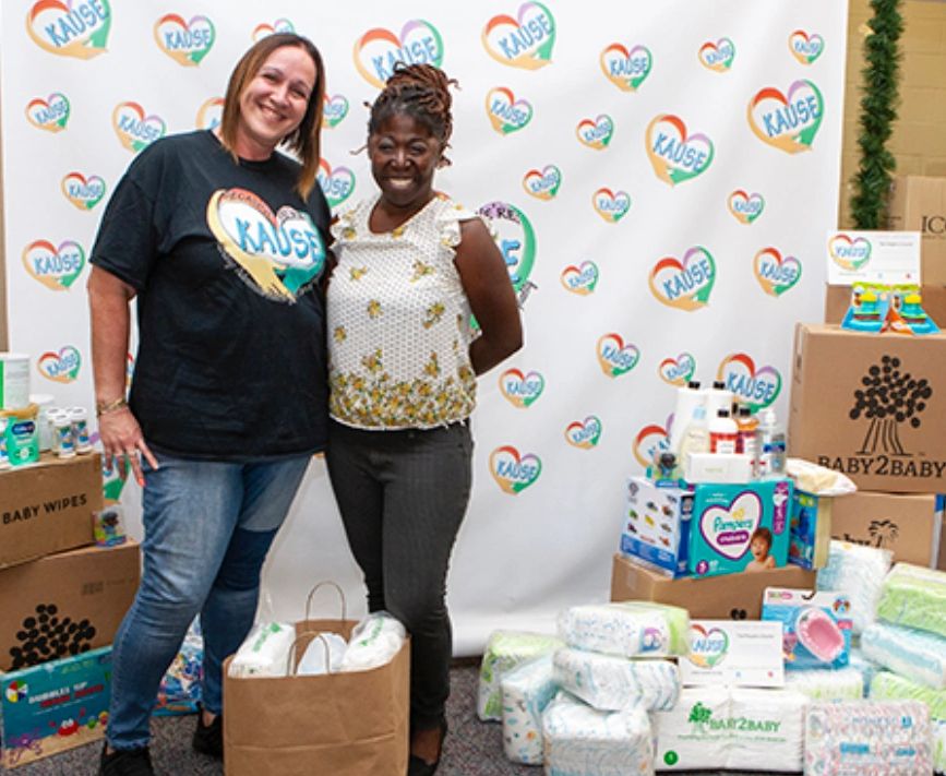 K.A.U.S.E. founder Yana Shmuliver (left) with a local community member. Photos by Jason Lewis