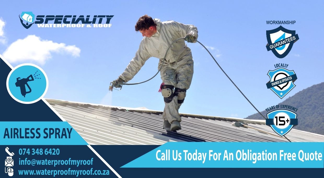 Roof painting contractor centurion airless spray roof painting company pretoria waterproofing roofs