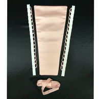 The Laceeis Corset Kit consists of a left and right loop set. A modesty panel and a lace up tie.