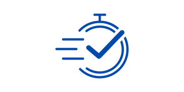 Blue fast service icon