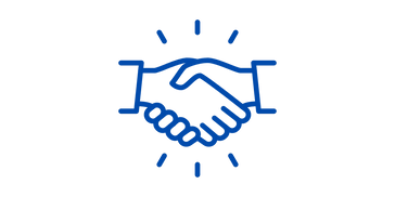 Blue friendly staff icon