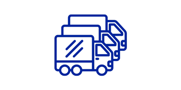 Blue truck fleet icon