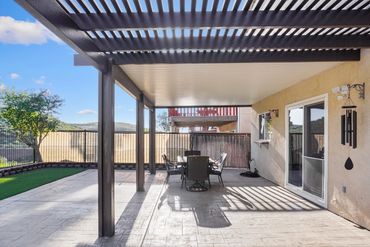 photo of a home's backyard
