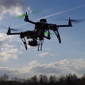 Picture of drone in flight.