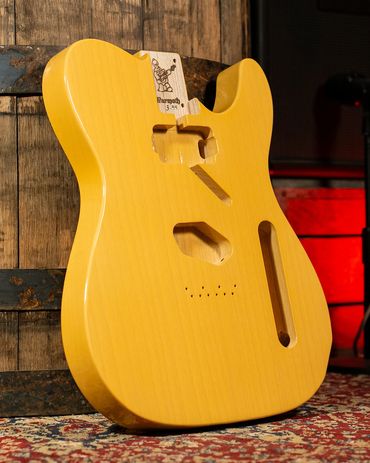 Heritage NOS Butterscotch Blonde on a Telecaster Body. Front.