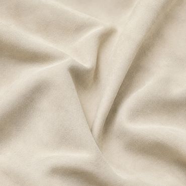 Creamy off-white Cape Cloud nubuck leather draped in soft natural folds