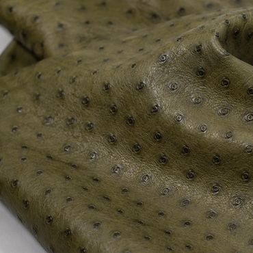 ostrich leather with detailed texture.