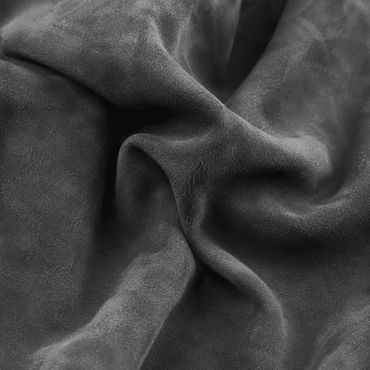 Suede leather in graphite colour