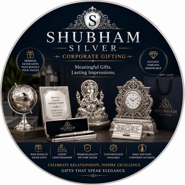 Elegant silver corporate gifts from Shubham Silver that inspire lasting impressions.