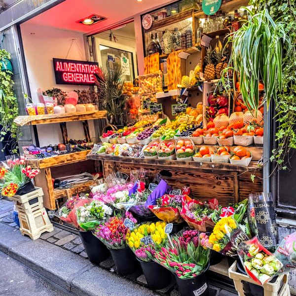 Fruit and Vegetable Stand in France