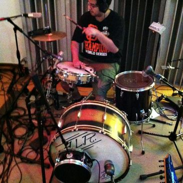 Fernando recording drum tracks @ East Bay Recorders in Berkeley, California