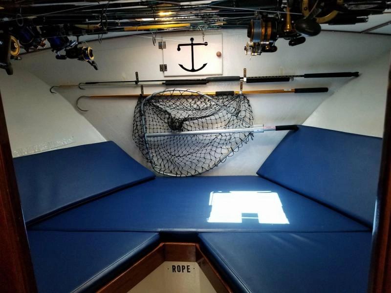 Downstairs in the fishing boat Hard Charger in Destin, FL