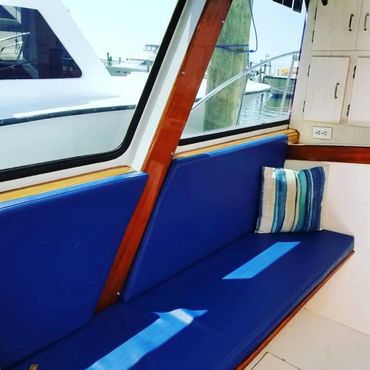 The inside of the Charter Boat Hard Charger
