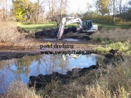 Pond dredging contractor www.swampthing.us