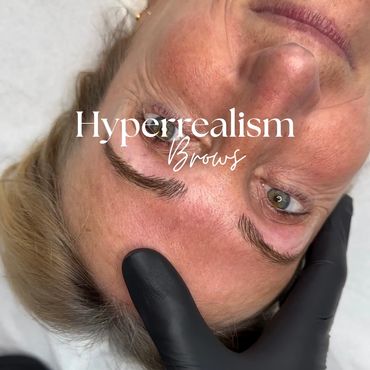 picture of a client with hyper realism hair permanent make-upstrokes at Ten beauty Cobham Surrey