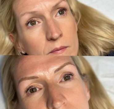 Before and after Hair stroke Brows in Ten beauty Cobham Surrey