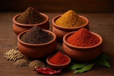 Homemade Indian Spices Chili Turmeric Powder