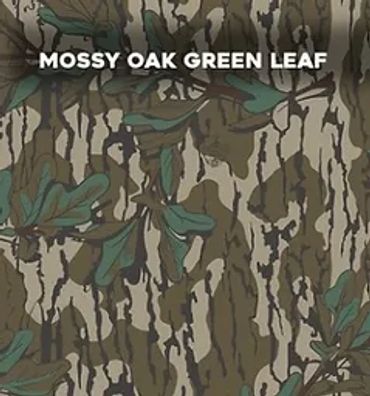 Mossy Oak green leaf pattern for camo dipping and gun dipping
