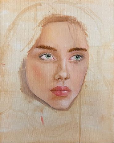 8 x 10
Study of Billie Eilish with oil paint