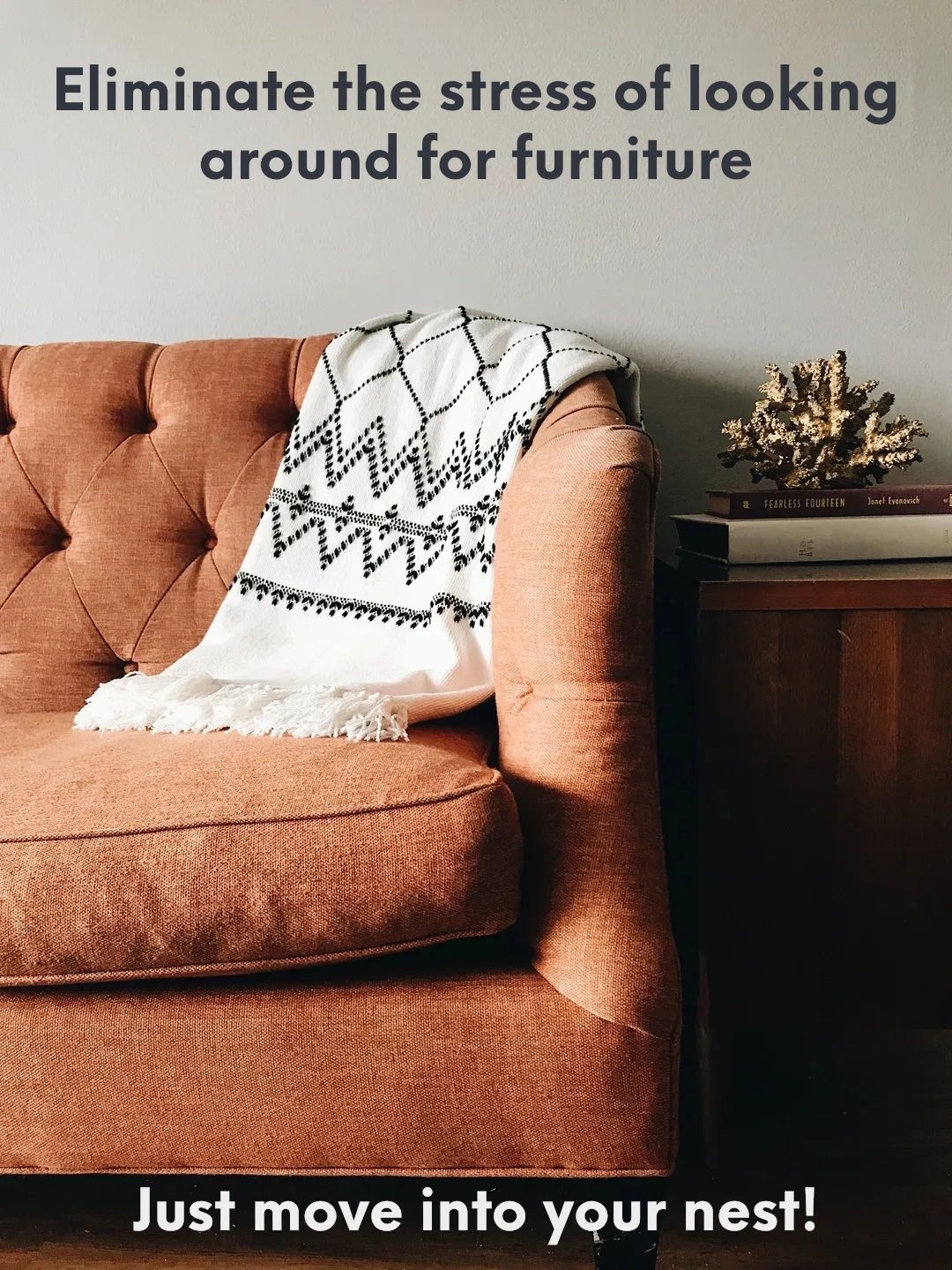 A chair with a scarf laid on it