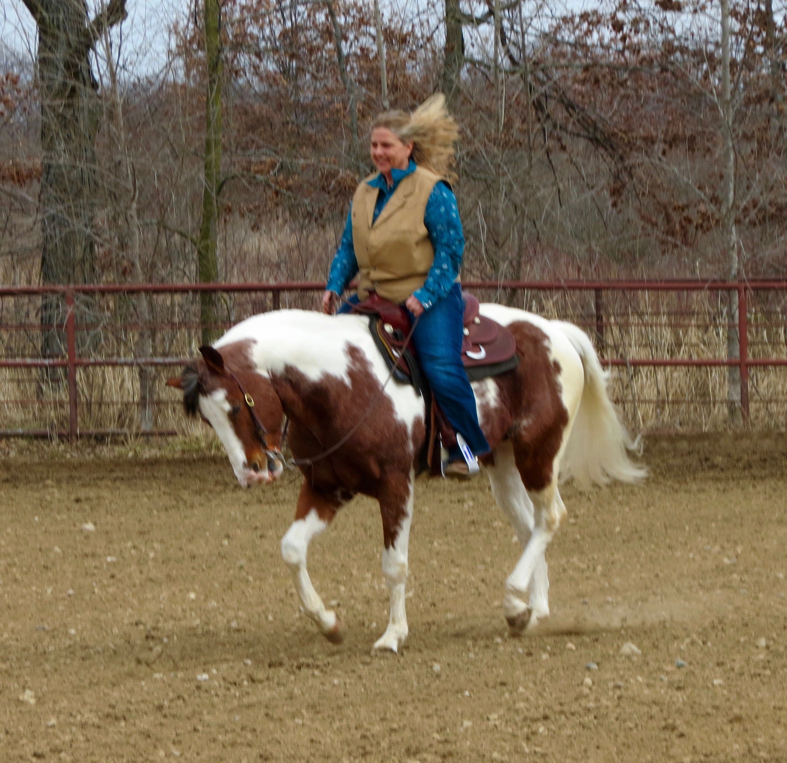 Robin is a fun loving energetic no nonsense trainer that matches the horse with the human  