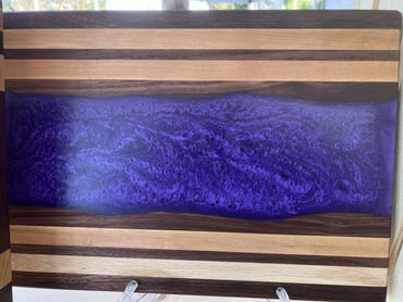Purple Heart Epoxy Cutting Board