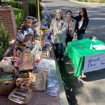 Girl Scout Troop #1366 did a book drive during COVID to help promote literacy.