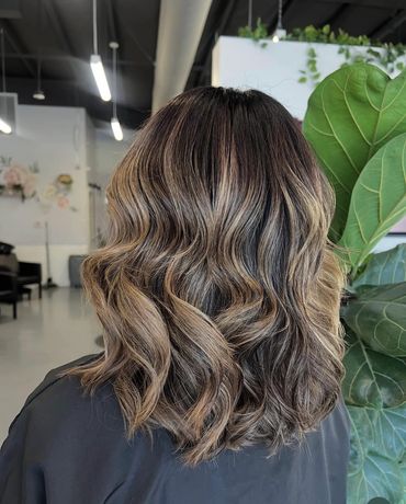 Back of our clients hair who had a Balayage treatment at the Parlour Hair Salon in Santa Clarita