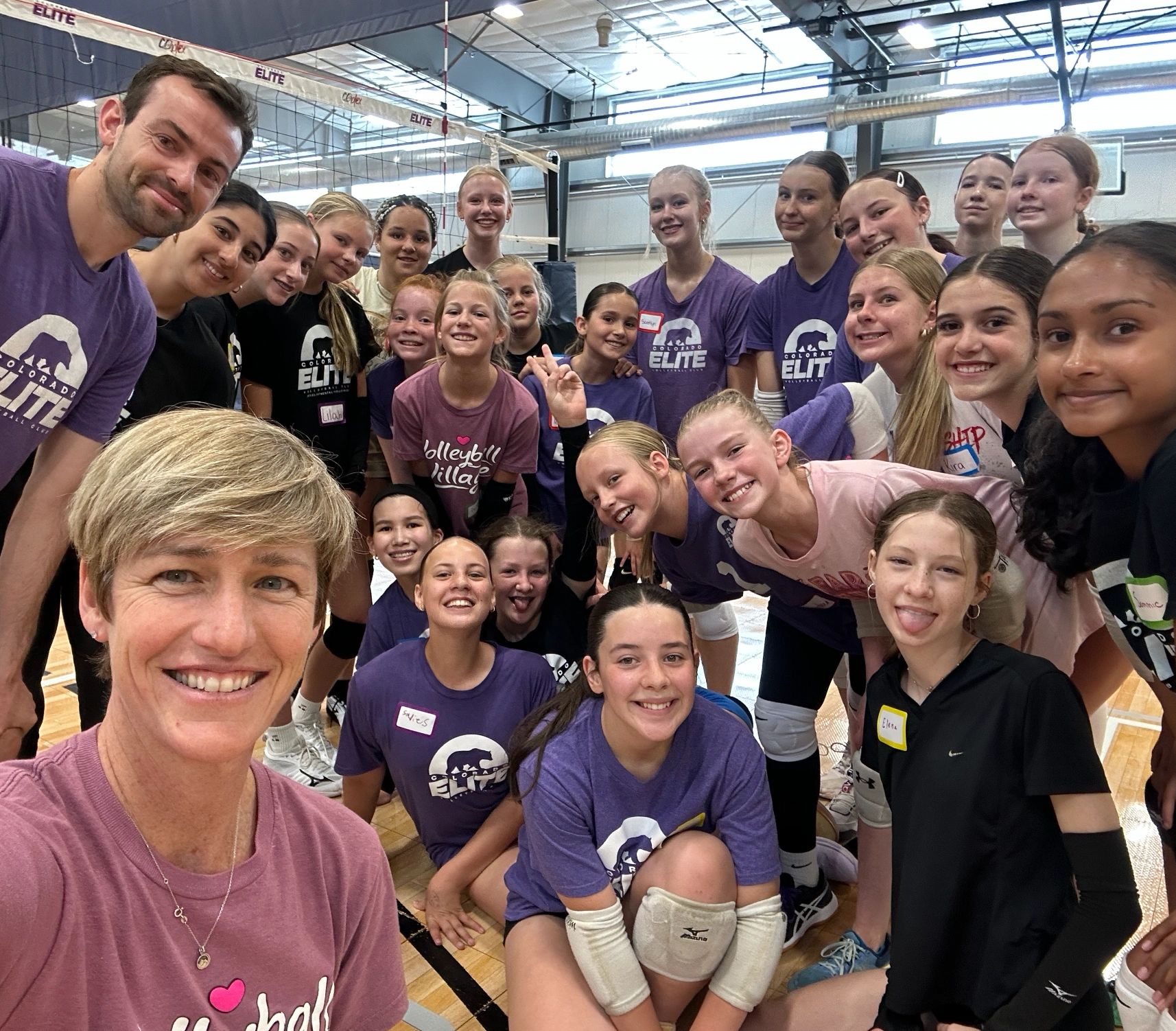 Volleyball Village clinic group photo